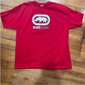Ecko Unlimited Red Short Sleeve Tee with Bold Logo